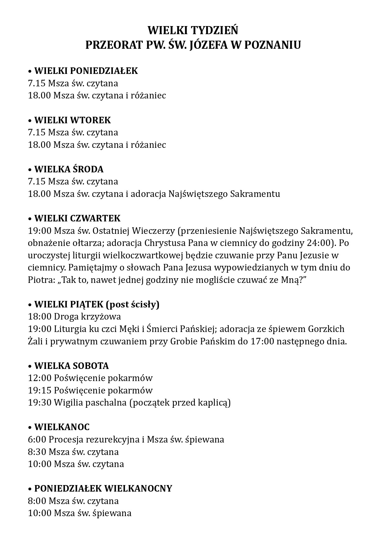 Wielki Tydzień porządek liturgicznypage0001 Msza św Wszechczasów